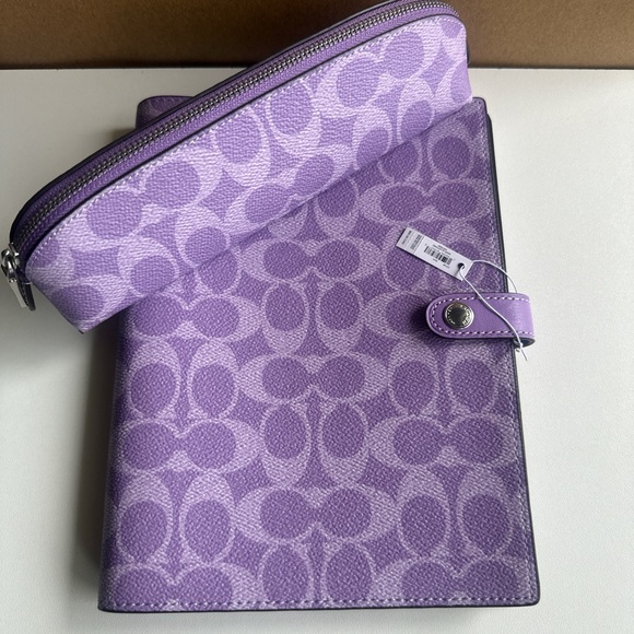 Coach | Accessories | Nwt Coach Bundle Purple Iris Notebook And Pencil ...